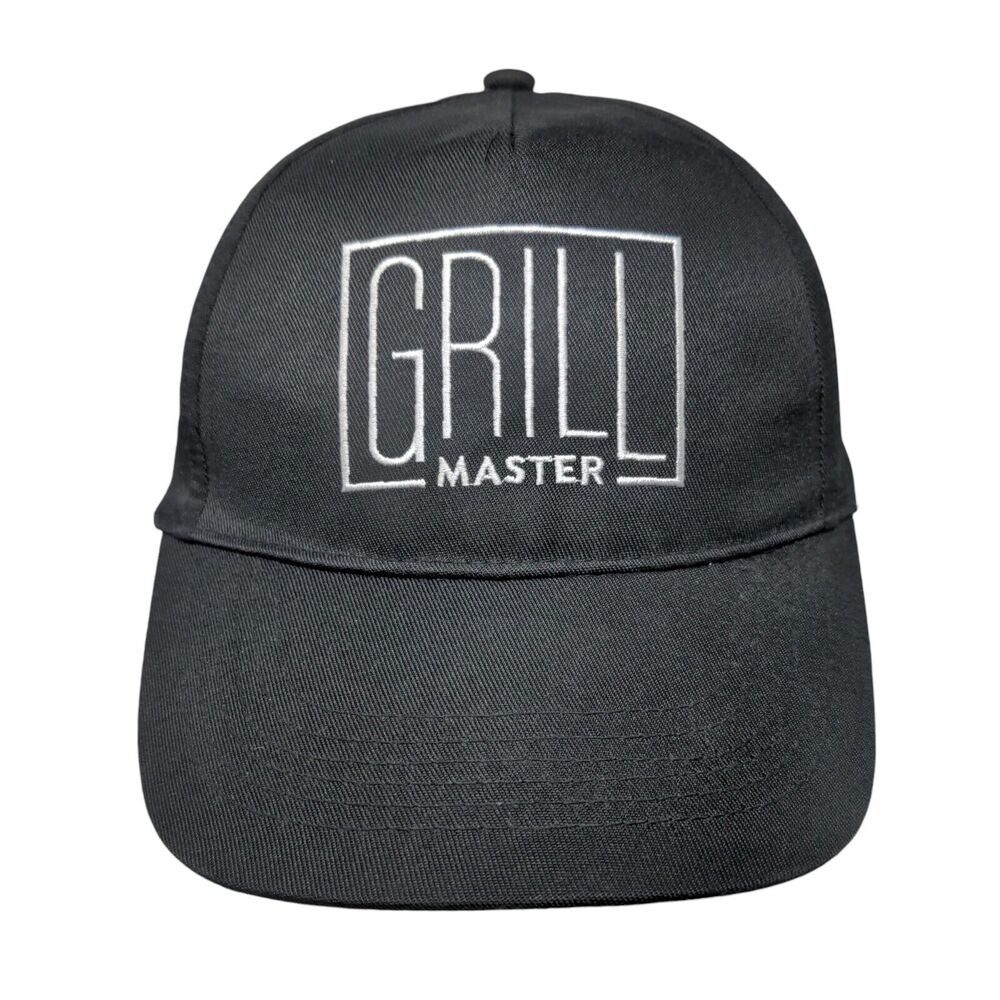 Grill Master Strapback Hat Black One Size Embroidered Adjustable Gertex